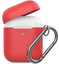 Чехол для наушников AhaStyle Silicone Duo Case with Belt Red (AHA-02060-RED) for Apple AirPods 2 2019