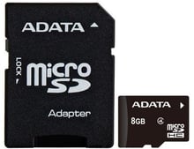 ADATA 8GB microSDHC Class 4 + adapter (AUSDH8GCL4-RA1)