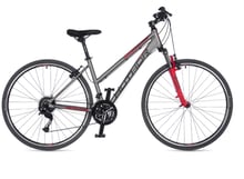 Велосипед AUTHOR (2023) Integra 28", рама 17", серебристый/красный (2023151)