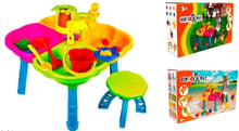 Столик песочница Kinderway с игрушками и стульчиком