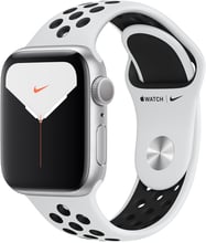 Apple Watch Series 5 Nike 40mm GPS Silver Aluminum Case with Pure Platinum/Black Nike Sport Band (MX3R2)