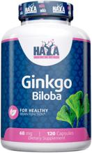 Haya Labs Ginkgo Biloba 60mg Гинкго Билоба 120 таблеток