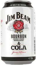 Напій слабоалкогольний Jim Beam Bourbon & Cola, 0.33л 4.5% (DDSBS1B111)