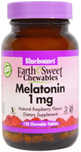 Bluebonnet Nutrition EarthSweet Melatonin 1 mg Мелатонин 1 мг Малиновый Вкус 120 жевательных таблеток
