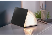 Светильник-книга на аккумуляторе Gingko Smart Book натуральная кожа черный (GK12L1)