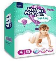 Helen Harper подгузники-трусики детские Soft&Dry Pants 4 (9-15кг) 44шт Maxi