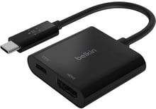 Belkin Adapter USB-C to USB-C+HDMI 60W PD Black (AVC002BTBK)