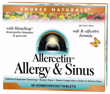 Source Naturals Allercetin Растительный комплекс от аллергии 48 таблеток для рассасывания