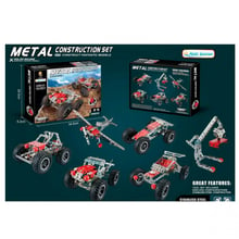Конструктор металлический A-Toys Construction Set 6 в 1 с отверткой, 288 детали (869-6)
