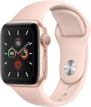 Apple Watch Series 5 40mm GPS Gold Aluminum Case with Pink Sand Sport Band (MWV72)