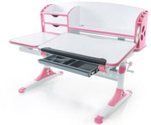Стол Evo-kids Aivengo (L) Pink (арт.Evo-720 WP) - столешница белая / ножки белые с розовым