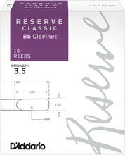 Трость для кларнета D`ADDARIO DCT1035 Reserve Classic Bb Clarinet #3.5 (1шт.)