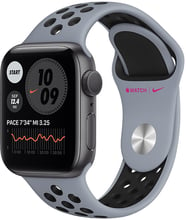 Apple Watch Series 6 Nike 40mm GPS Space Gray Aluminum Case with Obsidian Mist / Black Nike Sport Band (M02K3,MG3V3AM)
