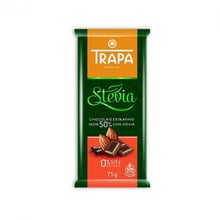Шоколад Trapa STEVIA черный 50%, 75г