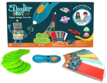 3D-ручка 3Doodler Start для детского творчества - Мегакреатив (192 стержня, 8 шаблонов) (3DS-MEGA-E-R)