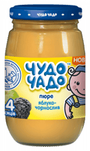 Пюре Чудо-чадо Яблоко-чернослив, с сахаром, 170 г