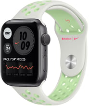 Apple Watch Series 6 Nike 44mm GPS Space Gray Aluminum Case with Spruce Aura / Vapor Green Nike Sport Band (M02M3,MG3W3AM)
