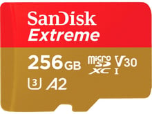 SanDisk 256GB microSDXC class 10 UHS-I U3 V30 A2 Extreme Mobile Gaming (SDSQXA1-256G-GN6GN)
