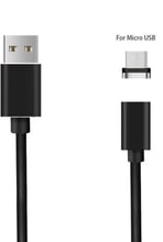 XOKO USB Cable to microUSB Magneto Leather 1m Black (SC-365m MGNT-BK)