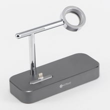 COTEetCI Dock Stand B18 MFI Hub Stand 3 USB and USB-C Grey (CS7200-GY) for Apple iPhone and Apple Watch