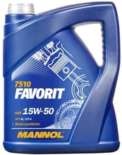 Моторное масло Mannol Favorit 15W-50, 5л (MN7510-5)