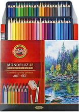 Карандаши цветные акварель KOH-I-NOOR Mondeluz, 48 цветные (3713)
