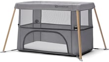 Ліжко-манеж 2 в 1 Kinderkraft Movi Grey Wooden (KCMOVI00WOD0000)