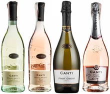 Набор Вино Canti Pinot Grigio Veneto Blanc 0.75л (BW32776), Canti Pinot Grigio Veneto Rose 0.75л (BW32782), Canti Pinot Grigio Brut Blanc 0.75л (BW32785), Canti Pinot Grigio Brut Rose 0.75л (BW32786)