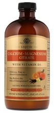Solgar Liquid Calcium Magnesium Citrate with Vitamin D3 Natural Orange Vanilla 16 fl oz (473 ml) Кальций Магний + Д3