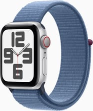Apple Watch SE 2 2023 40mm GPS+LTE Silver Aluminum Case with Winter Blue Sport Loop (MRGP3)