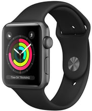 Apple Watch Series 3 42mm GPS Space Gray Aluminum Case with Black Sport Band (MTF32) (MTF32FS / A) UA