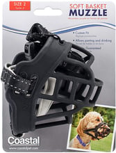 Намордник Coastal Soft Basket Muzzle силиконовый для собак р. 2 черный (01365_BLK02)