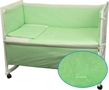 Спальный комплект для детской кроватки Руно Мишка салатовый 60х120 см (977ВУ_салатовий)