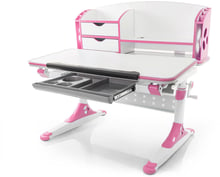 Стол Evo-kids Aivengo (M) Pink (арт.Evo-700 WP) - столешница белая / ножки белые с розовым