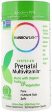 Rainbow Light Certified Organics Prenatal Multivitamin 120 Veggie Caps Мультивитамины для беременных