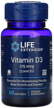 Life Extension Vitamin D3 7,000 IU 60 Softgels Витамин Д3