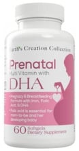 Earth’s Creation Prenatal Plus DHA Мультивітаміни для вагітних та годуючих жінок 60 капсул