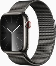 Apple Watch Series 9 41mm GPS+LTE Graphite Stainless Steel Case with Graphite Milanese Loop (MRJA3)