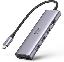 Ugreen Adapter CM511 USB-C to USB-C+3xUSB 3.0+HDMI+VGA+SD Space Gray (60383)