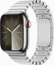 Apple Watch Series 9 41mm GPS+LTE Silver Stainless Steel Case with Silver Link Bracelet