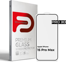 ArmorStandart Tempered Glass Pro 3D Black для iPhone 15 Pro Max (ARM68220)