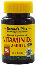 Natures Plus Vitamin D3 2500 IU 90 мягких капсул