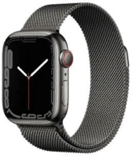 Apple Watch Series 7 45mm GPS+LTE Graphite Stainless Steel Case with Graphite Milanese Loop (MKL33)