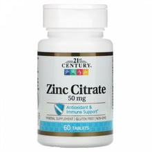21st Century Zinc Citrate Цинк Цитрат 50 mg 60 таблеток