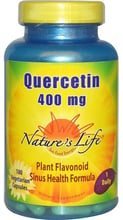 Nature's Life Quercetin 400 mg Кверцетин 100 вегетарианских капсул