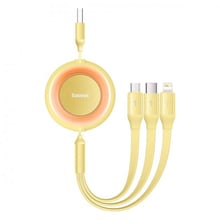 Baseus USB Cable to Micro USB/Lightning/Type-C Bright Mirror 2 Series 3.5A 1.1m Yellow (CAMJ010011)