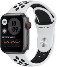 Apple Watch Series 6 Nike 40mm GPS+LTE Space Gray Aluminum Case with Pure Platinum / Black Nike Sport Band (M0DL3, MX8D2AM)