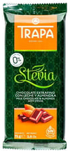Шоколад Trapa Stevia молочный с миндалем 75 г (DL17570)