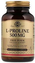 Solgar L-Proline 500 mg 100 Vegetable Capsules