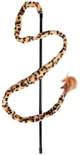 Игрушка для котов Flamingo Leopard Fishing Rod удочка с перьями и колокольчиком 50 см